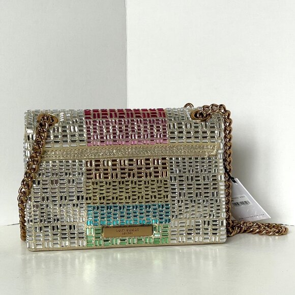 Kurt Geiger Mini Kensington Rainbow Crystal Beaded Crossbody Bag - Picture 3 of 16